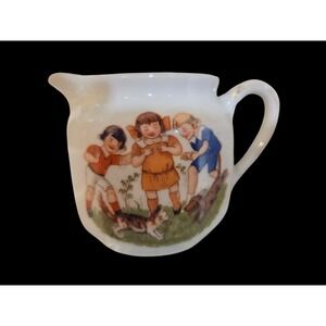 Vintage‎ OG German Antigue Porcelain Pitcher/Creamer